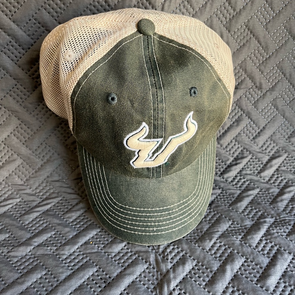 Top of the World Green and Cream Cap